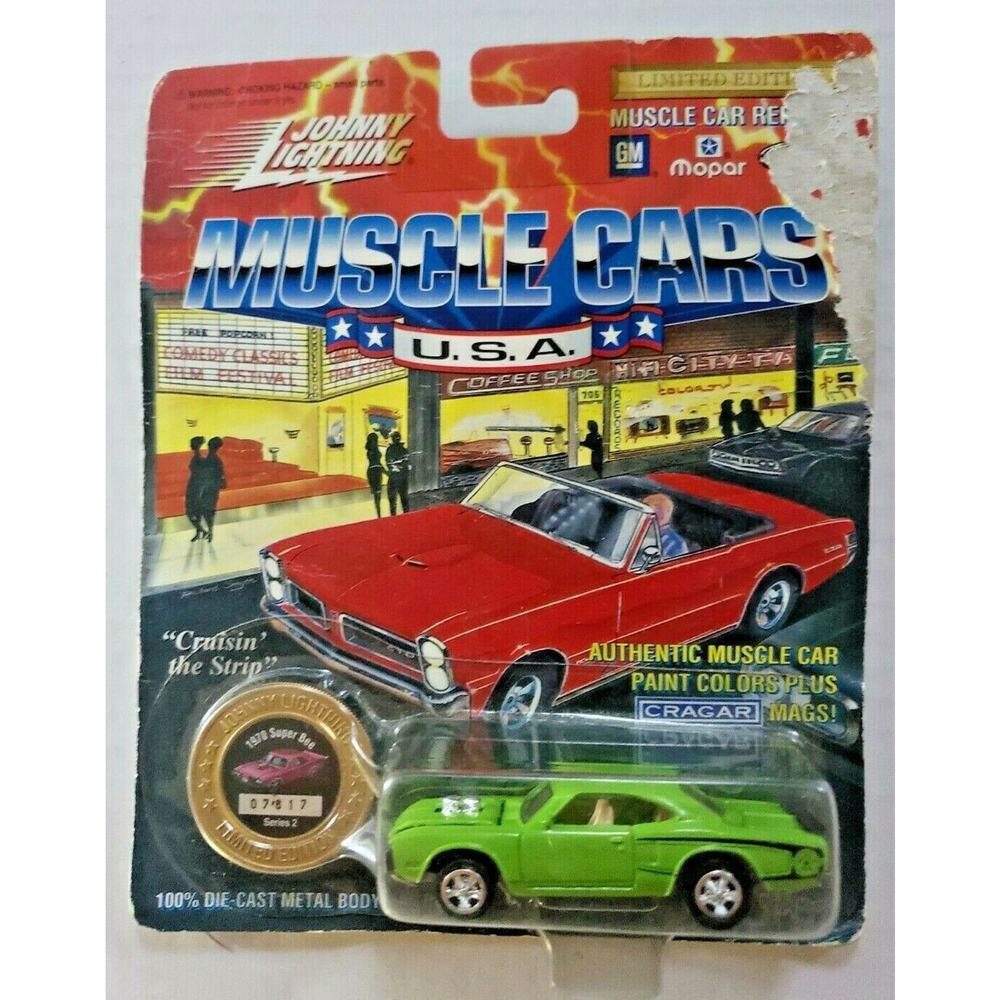 Vintage 1994 Johnny Lightning Muscle Cars USA 1970 Dodge Superbee Green NOS HW20